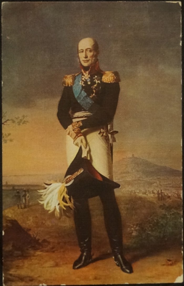 Открытка. Хромолитография: Доу. Портрет М.Б. Барклая де Толли / Doou. Portrait de Barclay de Tolly