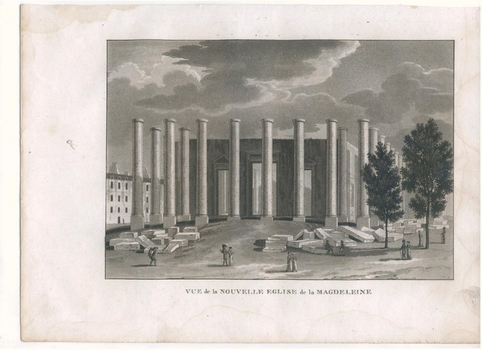 [Французская акватинта 1840-х годов:] Вид новой церкви Магдалины.